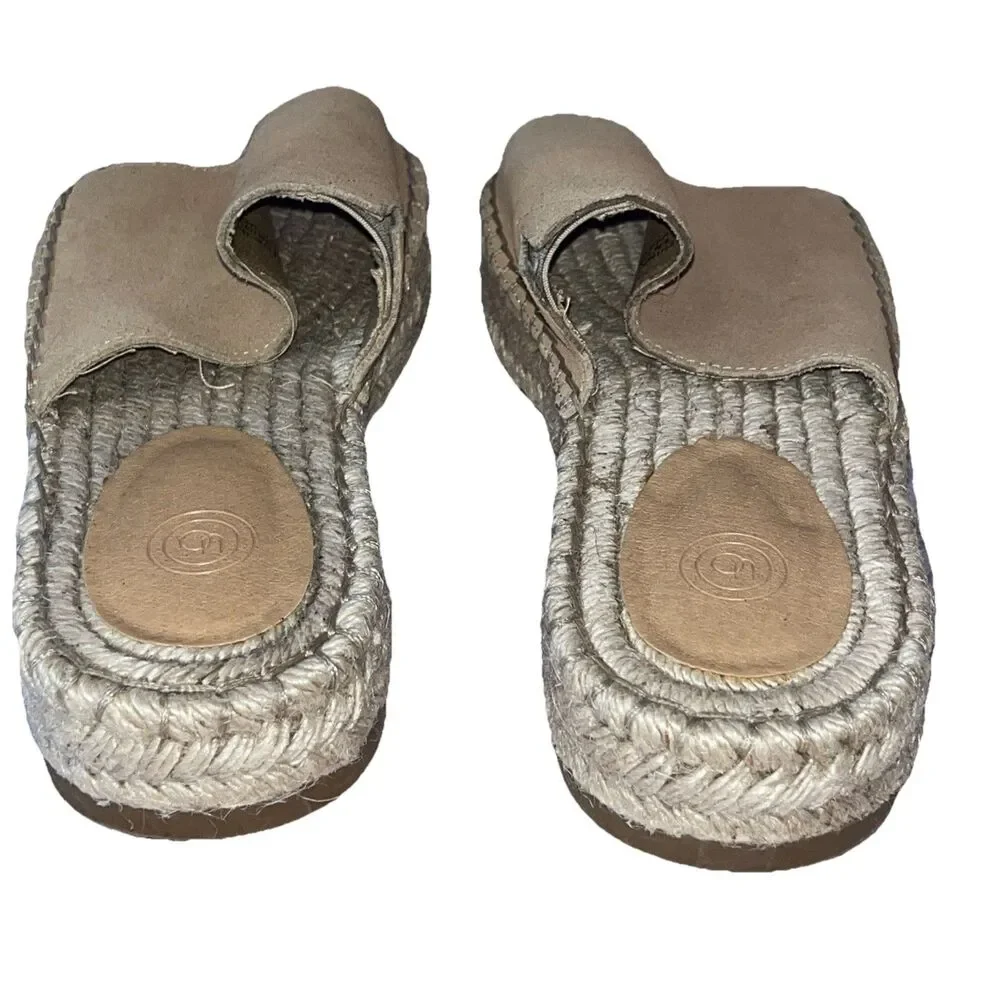 Urban Outfitters Espadrille Raffia Style Slide Sandals Size 9